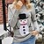 cheap Sweaters &amp; Cardigans-Women&#039;s Sweater Ugly Sweater Pullover Floral Polka Dot Geometric Knitted Stylish Casual Soft Long Sleeve Regular Fit Sweater Cardigans Fall Winter Crew Neck Gray Dusty Blue
