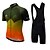 cheap Cycling Clothing-Miloto Men&#039;s Cycling Jersey with Bib Shorts Short Sleeve - Summer Spandex Purple Black Green Plaid Checkered Gradient Bike 3D Pad Breathable Quick Dry Reflective Strips Back Pocket Clothing Suit
