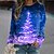 cheap Hoodies &amp; Sweatshirts-Women&#039;s 3D Christmas Tree Print Sweatshirt Pullover