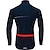cheap Cycling Clothing-21Grams® Men&#039;s Cycling Jersey Long Sleeve - Summer Spandex Polyester Dark Navy Red Stripes Bike Mountain Bike MTB Road Bike Cycling Top Warm Moisture Wicking Reflective Strips Sports Clothing Apparel
