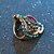baratos Women&#039;s Accessories-anel de diamante azul banhado a ouro longrui an n retro com anel de anel de rubi de diamante rosa