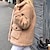 billige Sherpa Jackets-Dame Teddyfrakk Sherpa jakke Fleece-jakke Lomme Normal Frakk Hvit Svart Kakifarget Gate Gatemote Enkeltkneppet Vår Aftæpning Normal S M L XL XXL 3XL