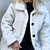 cheap Sherpa Jackets-Women&#039;s Teddy Coat Sherpa jacket Fleece Jacket Pocket Regular Coat White Black Khaki Street Streetwear Single Breasted Spring Turndown Regular Fit S M L XL XXL 3XL