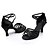 abordables Otros-Mujer Zapatos de Baile Latino Salón Zapatos de Salsa Zapatos de Samba Interior Satén Básico Sandalia Hebilla Un Color Hebilla Leopardo Desnudo Negro