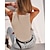 cheap Tops &amp; Blouses-Women&#039;s Bodysuit Black White Light Green Button Plain Casual Sleeveless V Neck Basic S