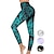 preiswerte Workout, Fitness &amp; Yoga Bekleidung-21Grams® Damen Yogahose Hoher Taillenbund Leggings Blumen / Pflanzen Bauchkontrolle Kolbenheber Weiß Schwarz Grün Fitness Fitnesstraining Laufen Winter Sport Sportkleidung Hochelastisch