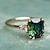 preiswerte Women&#039;s Accessories-Art und Weise retro eingelegter quadratischer grüner Edelstein Vier-Klauen-Ring-Ring-Verlobungsring eingelegt
