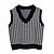 cheap Sweaters-Women&#039;s Vest Plaid Check Check Pattern Knitted Stylish Basic Casual Sleeveless Sweater Cardigans Fall Winter Spring V Neck White Black Purple / Holiday / Regular Fit / Going out