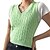 cheap Tank Tops-Women&#039;s Sweater Vest Jumper Cable Knit Knitted Cropped V Neck Solid Color Daily Going out Basic Essential Casual Fall Spring Green Blue S M L / Summer / Sleeveless / Chunky / Summer / Regular Fit