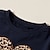 preiswerte Hoodies-Kinder Mädchen Kleidungsset Langarm 2 Stück Schwarz Rosa Rüschen Schleife Bedruckt Graphic Herz Leopard Innen Outdoor Baumwolle Standard nette Art Süß 3-8 Jahre / Frühling / Sommer
