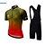 cheap Cycling Clothing-Miloto Men&#039;s Cycling Jersey with Bib Shorts Short Sleeve - Summer Spandex Purple Black Green Plaid Checkered Gradient Bike 3D Pad Breathable Quick Dry Reflective Strips Back Pocket Clothing Suit