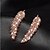 cheap Women&#039;s Accessories-small fresh  micro-inlaid zircon gold  silver leaf earrings    fashion ladies‘ earrings