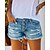 abordables Shorts-Mujer Pantalón corto Normal Mezclilla Plano Azul claro Moda Media cintura Corto Casual Fin de semana Verano Primavera &amp; Otoño