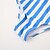 baratos New Arrivals-Olhar de família roupa de banho Casual Listrado Folha Letra Imprimir Azul Sem Manga Férias Roupas Combinando / Verão / Estilo bonito