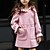 preiswerte Jacken &amp; Mäntel für Mädchen-Kinder Mädchen Mantel Rosa Rote Karikatur Bestickt Herbst Winter Aktiv Täglich 3-12 Jahre / nette Art