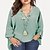 cheap Plus Size Tops-Women&#039;s Plus Size Tops Blouse Plain Long Sleeve V Neck Basic Blushing Pink Green Big Size L XL 2XL 3XL / Cotton / Cotton