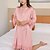 cheap Sleep &amp; Lounge-Women&#039;s 1 pc Pajamas Robes Gown Bathrobes Lovers Fashion Comfort Pure Color Silk Home Wedding Party Spa V Wire Gift Half Sleeve Lace up Lace Fall Spring White Pink / Satin
