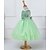 cheap Girls&#039; Dresses-Kids Little Dress Girls&#039; Floral Solid Colored Flower Party Tulle Dress Sequins Green White Black Knee-length Sleeveless Princess Sweet Dresses Fall Spring Slim 3-12 Years / Summer