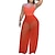 cheap Women&#039;s Jumpsuits-Women&#039;s Jumpsuit Solid Colored Backless Casual Daily Halter Neck Date Casual / Daily Sleeveless Regular Fit White Black Orange S M L Fall