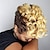 abordables Pelucas sintéticas-pelucas rubias para mujeres pelucas sintéticas rizadas cortas resistentes al calor para mujeres pelucas de cabello rizado de colores para mujeres afroamericanas