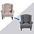 abordables Tissu de Maison-Housse de chaise à oreilles extensible Housse de fauteuil à oreilles Housse de canapé Housses de canapé 1 pièce en tissu Spandex Dossier d&#039;aile
