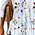 abordables Tops &amp; Blouses-Mujer Blusa Camisa Sayo Blanco Bolsillo Graphic Floral Casual Diario Manga Larga Cuello Camisero Básico Vintage Elegante Flor S