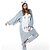cheap Kigurumi Pajamas-Adults&#039; Kigurumi Pajamas Owl Animal Onesie Pajamas Coral fleece Blue Cosplay For Men and Women Animal Sleepwear Cartoon Festival / Holiday Costumes
