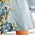 baratos Dresses-Mulheres Vestido no Joelho Vestido de turno Azul Claro Manga Curta Imprimir Floral Bloco de cor Decote V Primavera Verão Casual Clássico 2022 S M L XL XXL 3XL
