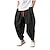cheap Exercise, Fitness &amp; Yoga Clothing-Men&#039;s Joggers Trousers Beach Pants Baggy Harem Pants Solid Color Pocket Drawstring Elastic Waist Daily Gym Streetwear Loose Fit Boho Casual Black Brown