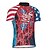 cheap Cycling-21Grams Men&#039;s Short Sleeve Cycling Jersey Bike Top with 3 Rear Pockets Breathable Quick Dry Moisture Wicking Mountain Bike MTB Road Bike Cycling Red Spandex Polyester American / USA Sports Clothing