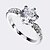 abordables Anillos-1 PC Anillo de banda Anillo Mujer Boda Regalo Diario Blanco Chapado en Plata Rosa Oro Plateado Diamante Sintético / Anillo para los Nudillos / Anillo abierto / Anillo ajustable