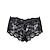 abordables Sexy Lingerie-Mujer 1 PC Panties Sencillo Sensual Confort Flor Nailon Encaje Negro Blanco