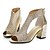 economico Sandals-Per donna Sandali Scarpe scintillanti Con diamantini Quadrato Punta aperta Vintage Footing Similpelle Cerniera Argento Oro