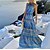 billige Uformelle kjoler-Dame Lang kjole Maxikjole Uformell kjole Swingkjole Boho-kjole Blå Geometrisk Ermeløs Sommer Vår Trykt mønster Ferie Crew-hals Løstsittende 2023 S M L XL XXL