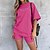 abordables Two Piece Sets-Femme basique Lettre sport Sport de détente Ensemble deux pièces Col Ras du Cou Shorts Survêtement Ensembles de shorts T shirt Tee Hauts