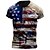 cheap T-Shirts-Men&#039;s Unisex T shirt Tee Graphic Prints National Flag 3D Print Crew Neck Street Daily Short Sleeve Print Tops Casual Designer Big and Tall Sports Khaki Red / Summer