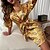 cheap Sleep &amp; Lounge-Women&#039;s 1 pc Pajamas Robes Gown Bathrobes Fashion Retro Comfort Flower Silk Home Wedding Party Spa V Wire Half Sleeve Lace up Print Spring Summer Yellow / Satin
