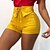 baratos Pants-Mulheres Moda Com Cordão Calção Calças quentes Curto Calças Micro-Elástica Diário Final de semana Tecido Cintura Média Conforto Preto Amarelo Vermelho S M L XL
