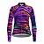 cheap Cycling Clothing-21Grams Women&#039;s Cycling Jersey Long Sleeve Bike Jersey Top with 3 Rear Pockets Breathable Quick Dry Moisture Wicking Mountain Bike MTB Road Bike Cycling Green Purple Yellow Spandex Polyester Zebra