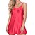 cheap Sleep &amp; Lounge-Women&#039;s Plus Size Pajamas Nightgown Dress Red Valentines Dress Pure Color Simple Hot Comfort Home Daily Bed Satin Sleeveless Spring Summer Black Blue