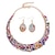 cheap Jewelry Sets-Women&#039;s Drop Earrings Necklace Classic Lucky Elegant Colorful Fashion Trendy Boho Rhinestone Earrings Jewelry Silver / Gold / Rainbow For Party Gift Daily Holiday Festival 3pcs