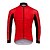 cheap Cycling Clothing-21Grams® Men&#039;s Cycling Jersey Long Sleeve - Summer Spandex Polyester Dark Navy Red Stripes Bike Mountain Bike MTB Road Bike Cycling Top Warm Moisture Wicking Reflective Strips Sports Clothing Apparel