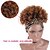 cheap Synthetic Wigs-Headband wig afro high puff hair bun ponytail with soft calico pattern headband head-wrap wigs for black women, afro kinky curly wig with headband attached ponytail wigs for black women(1b/30)
