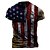 cheap T-Shirts-Men&#039;s Unisex T shirt Tee Graphic Prints National Flag 3D Print Crew Neck Street Daily Short Sleeve Print Tops Casual Designer Big and Tall Sports Khaki Red / Summer