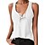 cheap Exercise, Fitness &amp; Yoga Clothing-Women&#039;s U Neck Running Tank Top Solid Colored Dark Grey White Running Active Training Walking Cotton Tee Tshirt Shirt Sleeveless Sport Activewear Stretchy Breathable Quick Dry Moisture Wicking