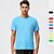 baratos Running Tops-Homens Camiseta de Corrida Camiseta Manga Curta Atlético Respirável Secagem Rápida Leve Ginástica Treino de Ginástica Corrida Roupa de esporte Roupas Esportivas Cor Sólida Preto Branco Amarelo