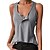 cheap Exercise, Fitness &amp; Yoga Clothing-Women&#039;s U Neck Running Tank Top Solid Colored Dark Grey White Running Active Training Walking Cotton Tee Tshirt Shirt Sleeveless Sport Activewear Stretchy Breathable Quick Dry Moisture Wicking