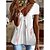 cheap Women&#039;s Blouses-summer explosion  independence station floral feather cotton blended lace v-neck  short sleeve top t-shirt unpositioned printing