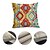 cheap Throw Pillows,Inserts &amp; Covers-4 pcs Faux Linen Pillow Cover, Geometric Premium Boho Square Traditional Classic Outdoor Cushion for Sofa Couch Bed Chair