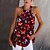 cheap Best Selling Women&#039;s Tops-Women&#039;s Tank Top Butterfly Daily Weekend Butterfly Sleeveless Tank Top Vest Round Neck Print Casual Streetwear White Black Purple S / 3D Print